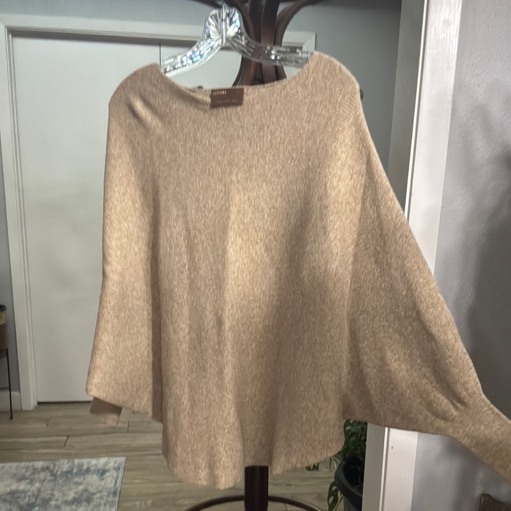 Kerisma Tan Oversized Shrug with Cozy Texture